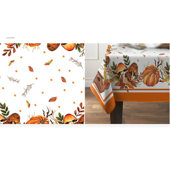 ##/Neliömäinen pöytäliina 137*137 cm (kurpitsa)##/