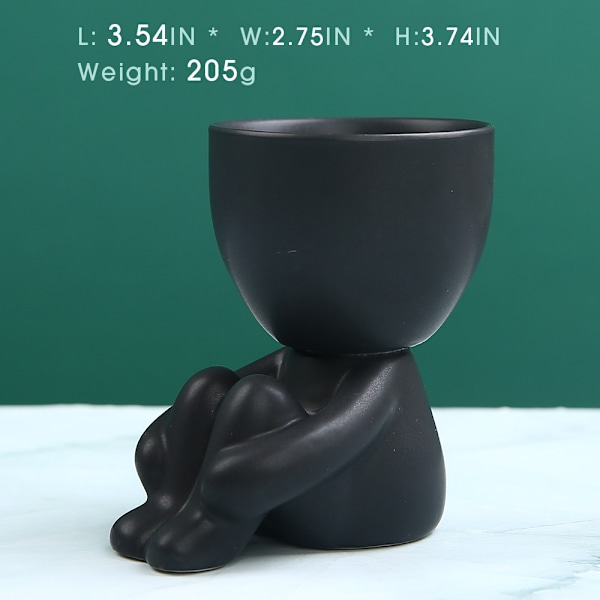 ##/Pakke Keramik Sukkulente Plantepotter, Håndværk Ornamenter, Små Mennesker S##/
