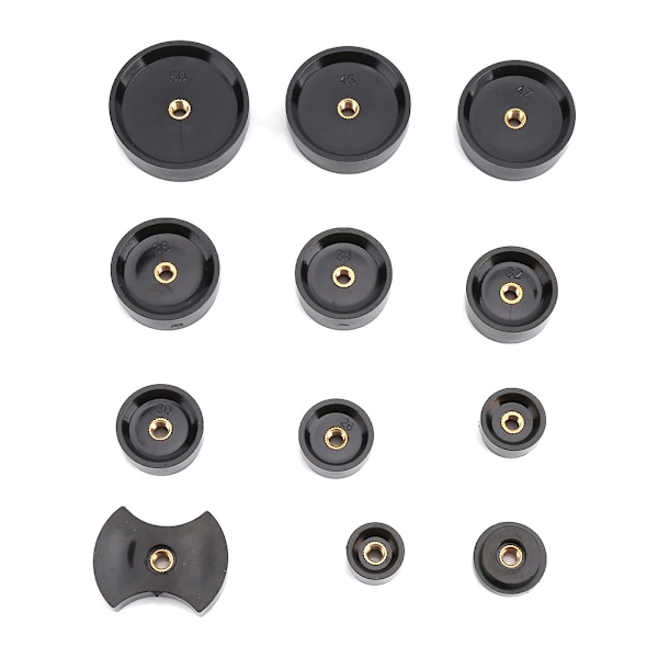 ##/13-delad svart uppsättning tryckverktyg klockpress baksida klockmakare reparation##/