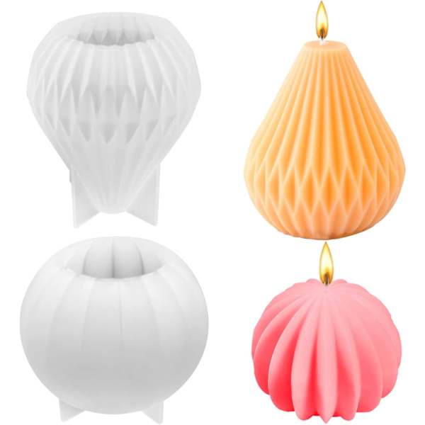 ##/2 stk Silikon Stearinlysforme, Pæreformet Stearinlysform, DIY 3D Stearinlys##/