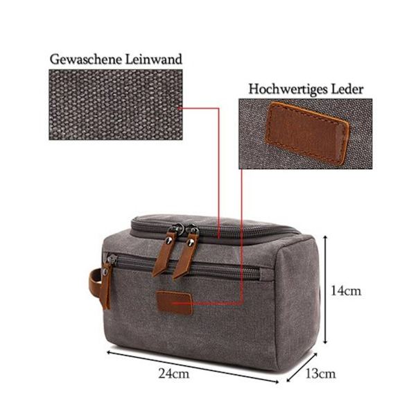 ##/Blå Kosmetikväska Vintage Toalettväska##/
