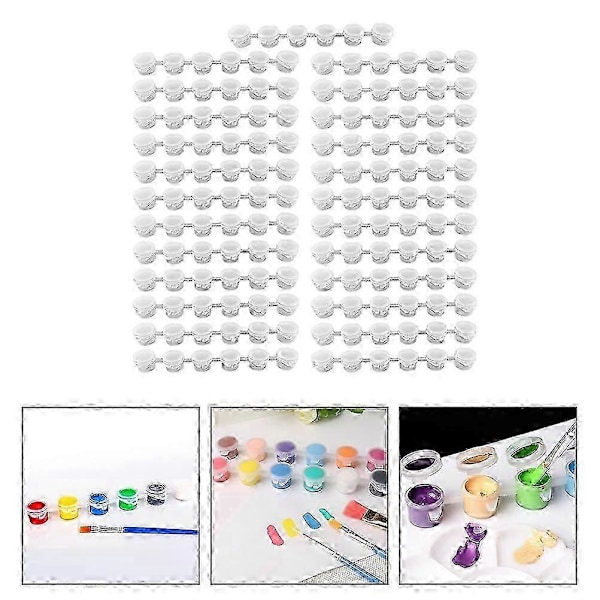 25 stk Organizer Lopp for Malingbeger, Tomme Mini Malingbeger, Akrylmalingbeger, Tomme Malingbeger i Bulk