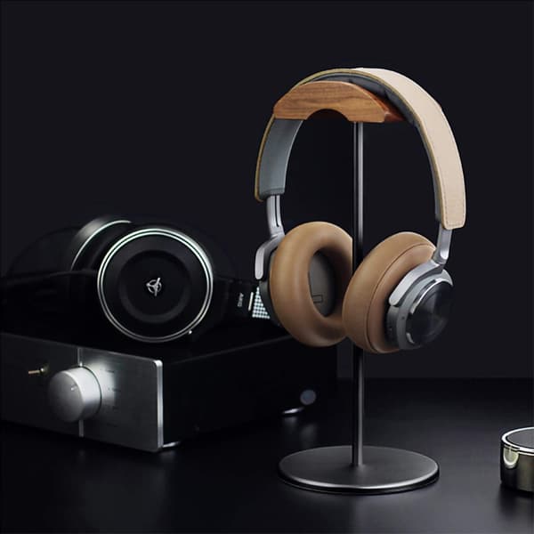 Hörlursställ Valnötsträ & Aluminium Headsetställ Natur Valnöt