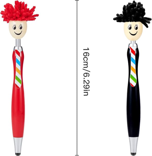 Mop Head Pen Skjermrenser Stylus Penner 2-i-1 Stylus Pen Støvfjernere