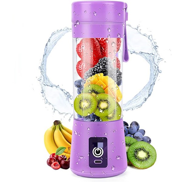 ##/Bærbar Blender  Personlig Mini Juice Blender  USB Opladbar Juicer Kop med Seks Blade##/