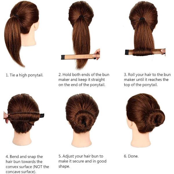 6 st hårstylingverktyg Hårband Bun Maker Set Håraccessoar