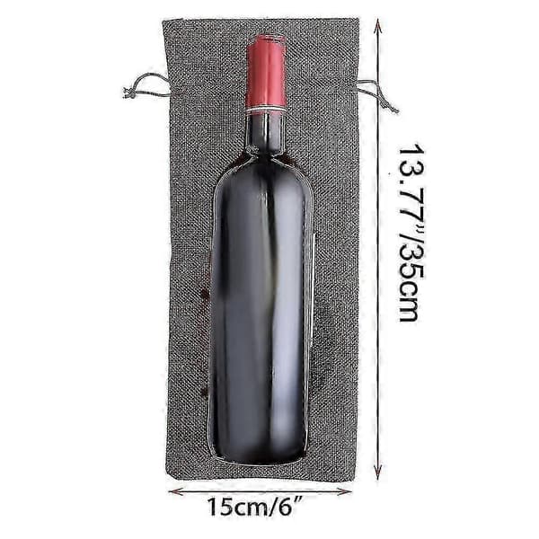 1 til 10 lerretsvinposer Blind vinsmaking, vinposer bryllupsbordnumre, vinsmakingsposer, fest