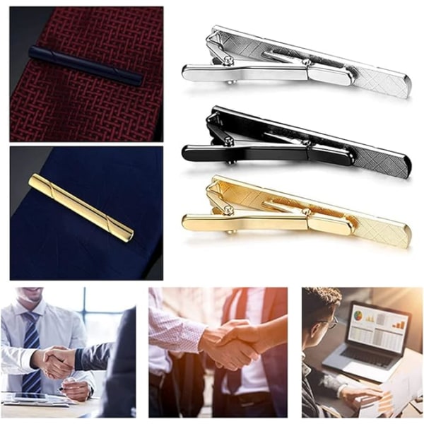 Mænds slipsklips i rustfrit stål (guld) Minimalistisk slipsklips