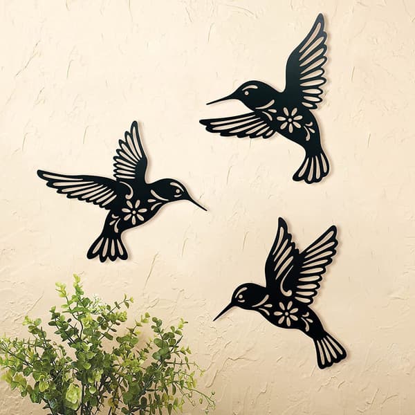 ##/Stykke Metalvægkunst - Kolibrivegdekoration | Kolibri Smijern##/