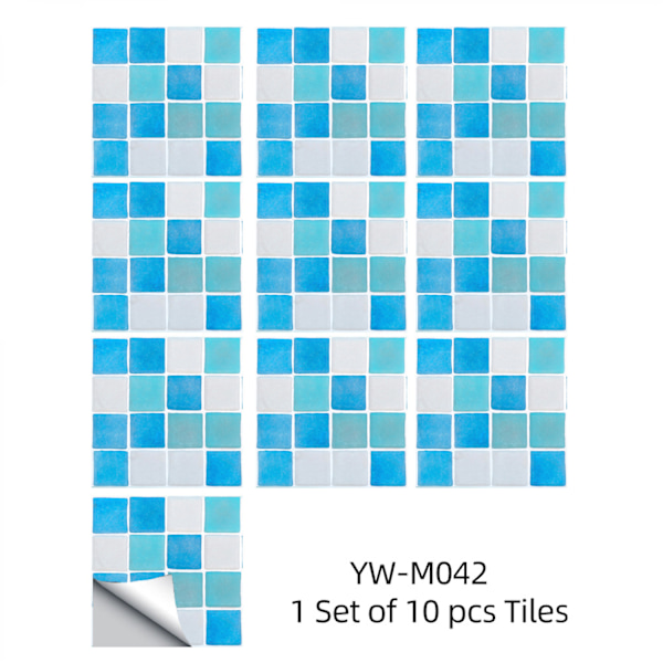 Kakeldekaler mosaik kakeldekaler i ett set om 10