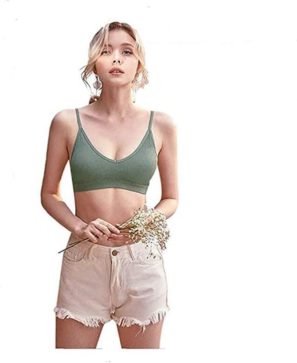 XL Dam Bustier Set med 6 Sport-Braletter utan Bygel Sömlös Vadderad BH