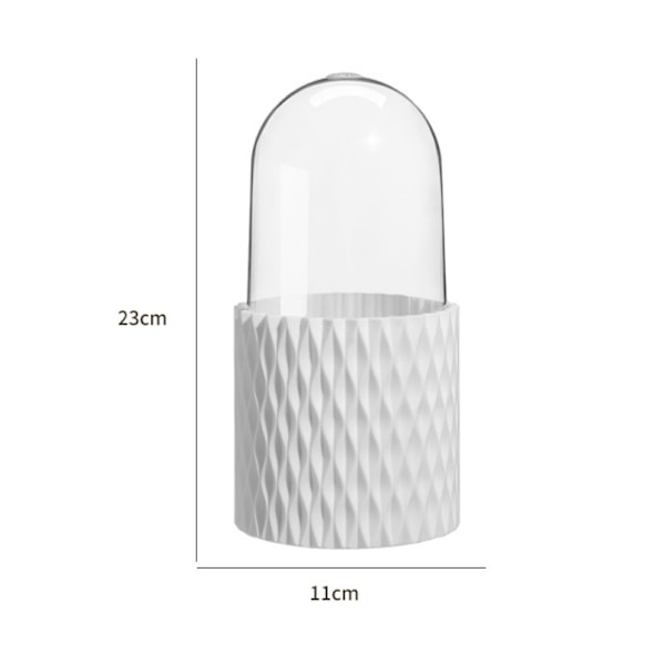 360° Sminkborstförvaring med Lock, Sminkförvaringslåda Organizer