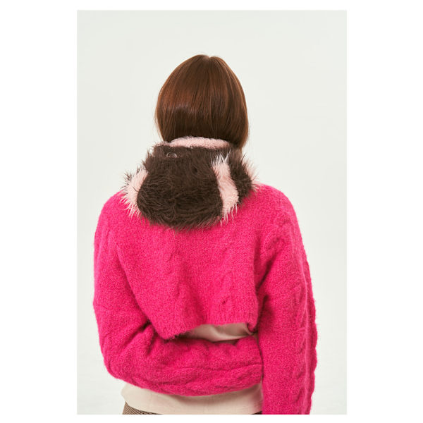 Faux Sable Stribet Hue - Brun, Design Niche Section Pullover Woo