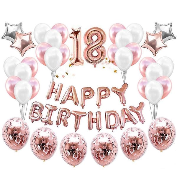 Gratulerer med dagen Nummer Stjerne Ballonger Konfetti Sett Hjem Restaurant Festdekor 15 Years Old