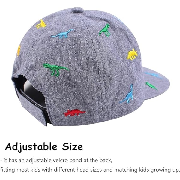 Baseballcaps for gutter (dinosaur 1-2 år gammel) gutt baby bomull sol