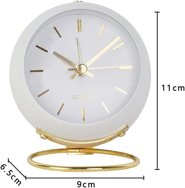 Relogeuhr Analog Herätyskello Valoilla, Retro Pieni Hiljainen Ala