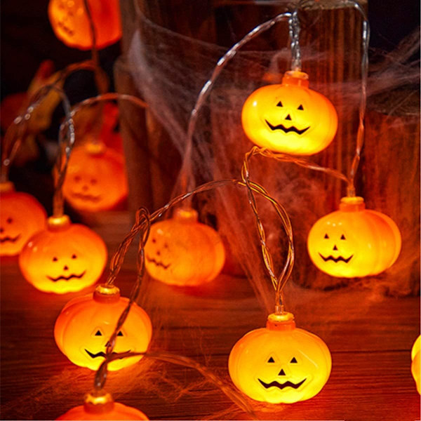 Halloween Lyskæde, 3M 20LED Lysende Græskar Halloween Lys