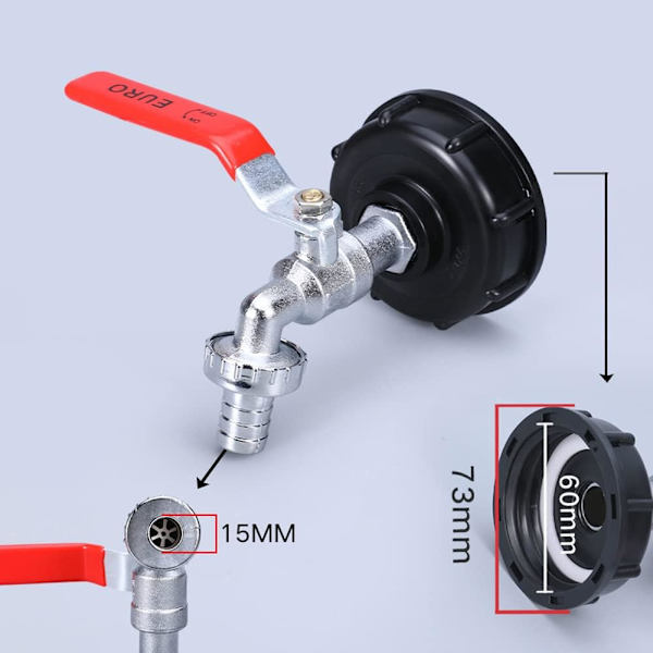 Universal Inomhuskranadapter, 24mm Yttre Gänga, 22mm Inre