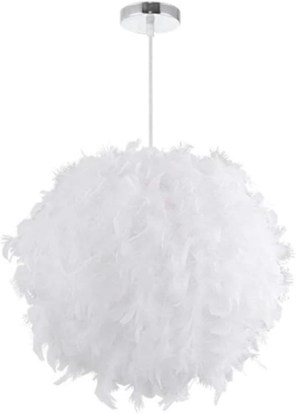 Fjer Pendellampe, Moderne 30CM Kugle Lysekrone, E27 Loft