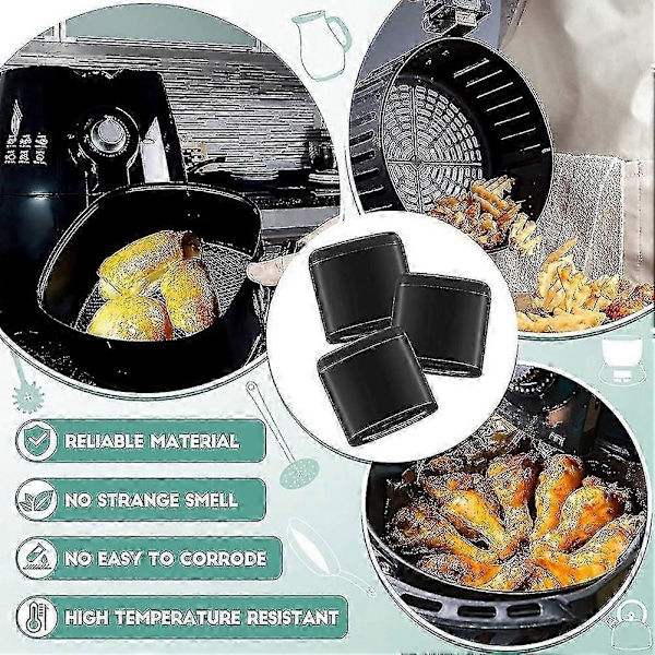 16 kpl Vaihtokumit Airfryer-grilliin Airfryer-osat Naarmuuntumattomat suojukset Keittiö C