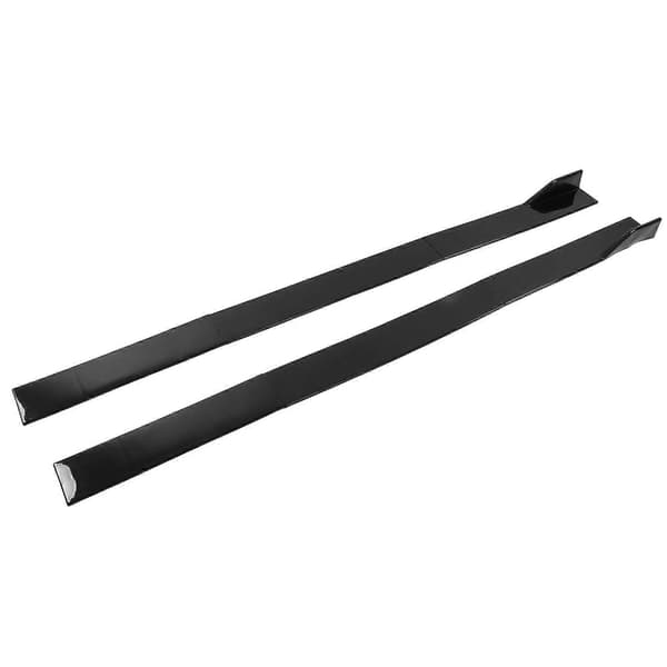 2,2 m/7,22 ft sideskørter rockerpanel splittere ridsebeskyttelsesstrimmel universelle karrosseridele til bil - blank sort