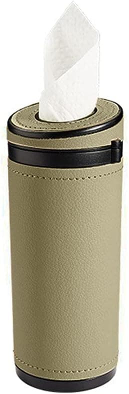 ##/Bilvævsholder - Beige, Universal Læder PU Vævs Holder Tis##/