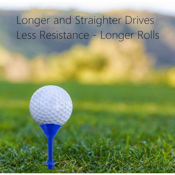 Plastgolfteeer i blandet farge, 3 1/4 tommer, 83 mm lang, ubruddbar