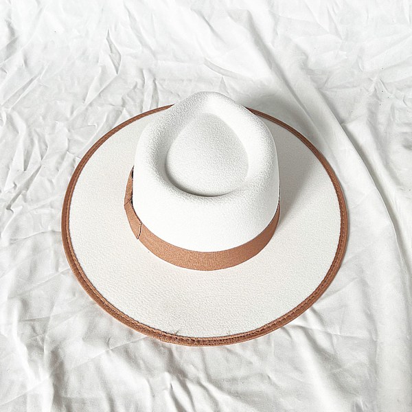 Vit vintage cylinderhatt denim cylinderhatt