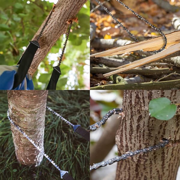 Kædesav med stålhåndtag Dobbeltrettet blad Overlevelsesværktøj fo