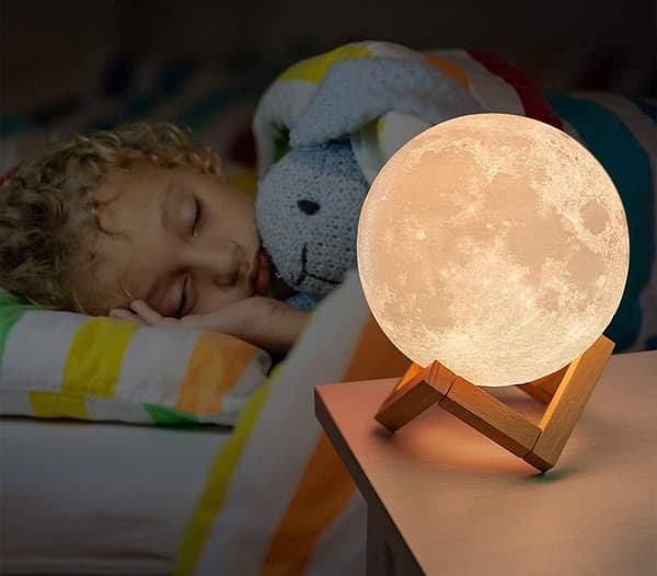Månelampe 2023 Opgradering med Timing 3D Print Måne Natlampe 1