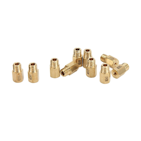 10 stk./sett Hoveddyse for forgasser Solid messing erstatning for Mikuni VM TM TMX Carb 200?290