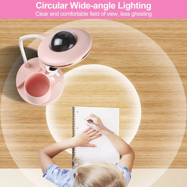 5W LED-lasten pöytälamppu, johdoton himmennettävä ladattava pöytälamppu