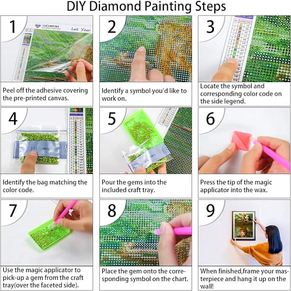 5D DIY Diamantmaleri Kit til Voksne, Halloween Kranie Diamant P