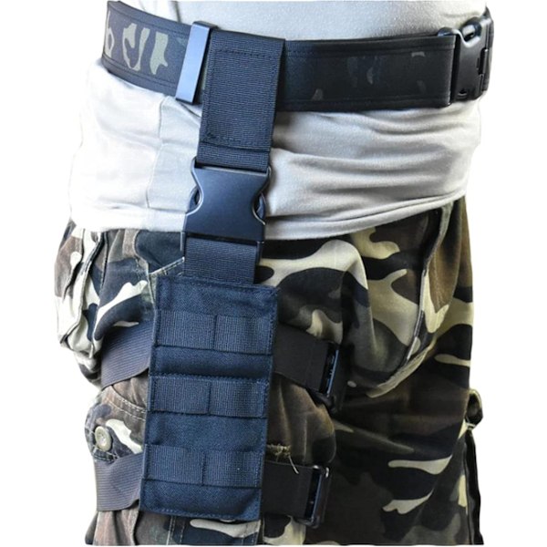 ##/Benväska Lårväska Taktisk Militär Molle Multifunktionsväska för Vandring Camping Klättring Resor Motorcykel Cykling Fiske Jakt Svart##/