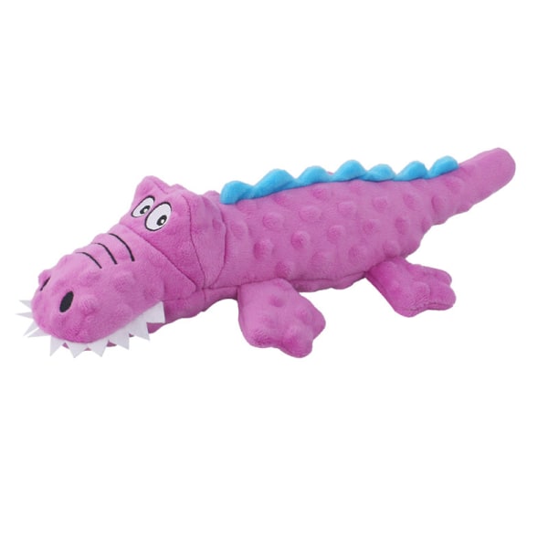 Rosa färg plysch hundleksaker, krokodilform husdjurssqueak leksaker med