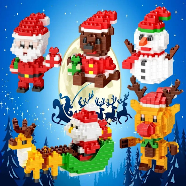 ##/Julbyggklossar, 236 st Santa Claus och ren##/