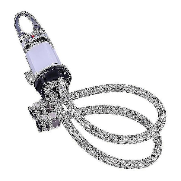 Forkromet blandingsbatteri til bruser, campingvogn, autocamper, udløb 1/2 med 1500 mm push-fit slanger