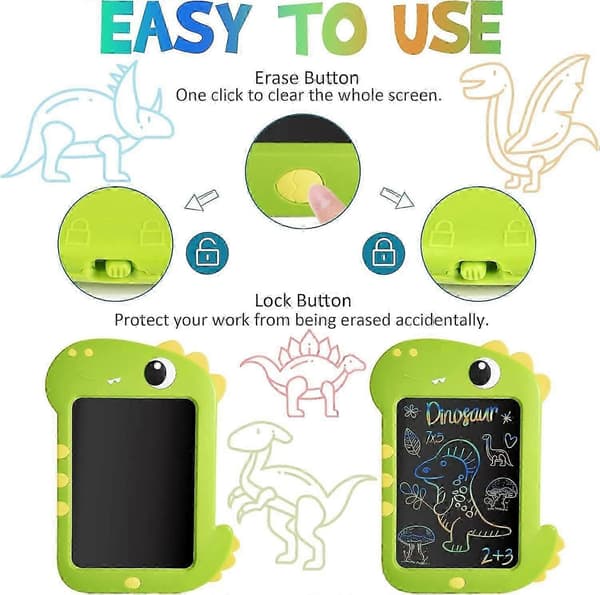 LCD Skrivetablet Børnelegetøj - 9 tommer Doodle Scribbler Board Elektroniske Tegnetabletter Læring Educ
