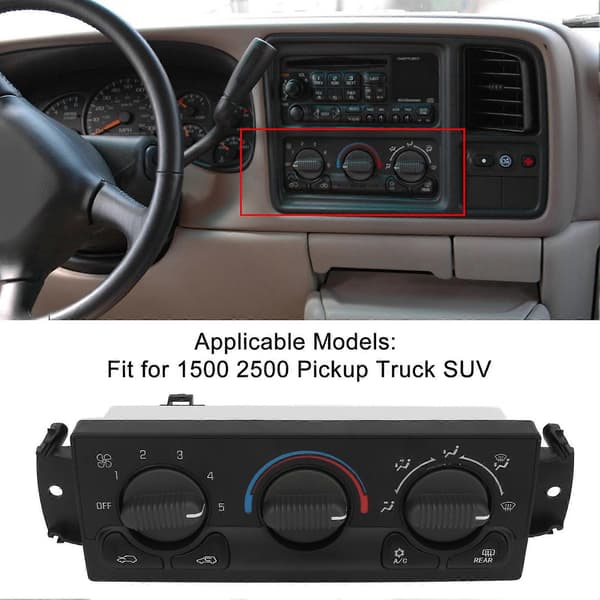 Varmeapparat AC Kontrollpanel 599 218 Klimakontrollmodul Bryter for 1500 2500 Pickup Truck SUV