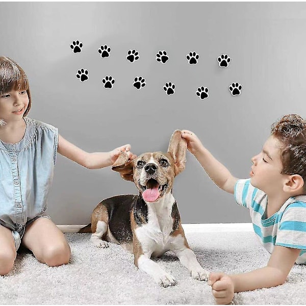 🐾 Pennun Jäljet Eläintarrat 1000kpl 1'' Tarrat, 2 Rullaa, Koiran Pennun Jäljet Lapsille, Juhliin 🐾