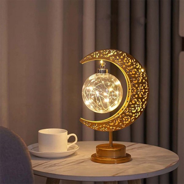 ##/LED-oppladbar bordlampe, soverom/stue måneskinn##/