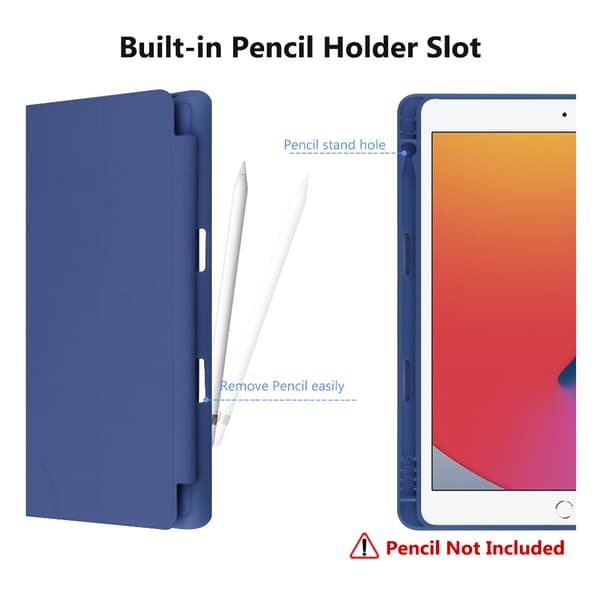 Fodral för iPad 10.2/10.5 iPad 8:e generationen 2020 iPad 7:e generationen 2019 Skyddsfodral Auto Sleep/Wake-Marine Utan iPad