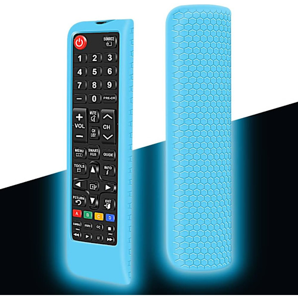 Silikone Cover (Glødende Blå) til Samsung TV Fjernbetjening BN