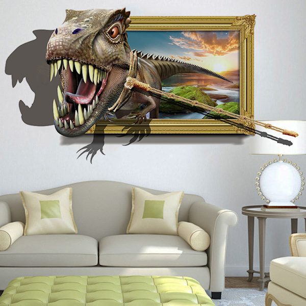 En dinosaurieväggdekor 50 × 70CM för sovrum och vardagsrum