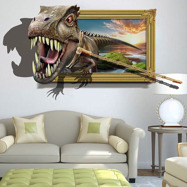 Et stykke 50 × 70CM dinosaur soverom stue dekorasjon hom
