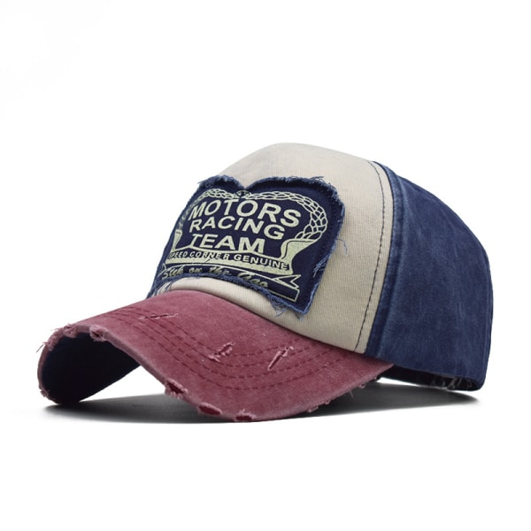 Klassisk Baseballkasket Bomuld Vintage Vasket Denim Dad Hat Justerbar