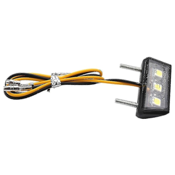 Motorcykel Dekorativ LED Baglygte Nummerpladelys Hvid bd