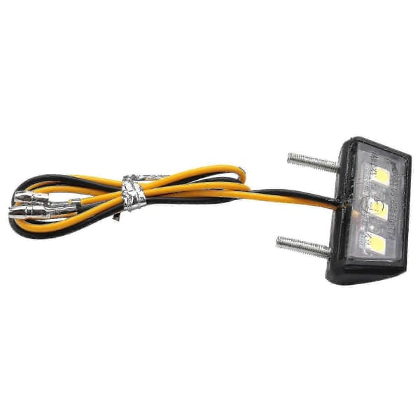 Motorsykkel Dekorativ Led Baklys Nummerplate Lys Hvit bd