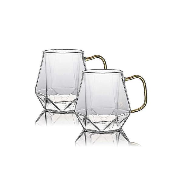 Värmebeständiga Espresso-glas, Set med 2 med Handtag
