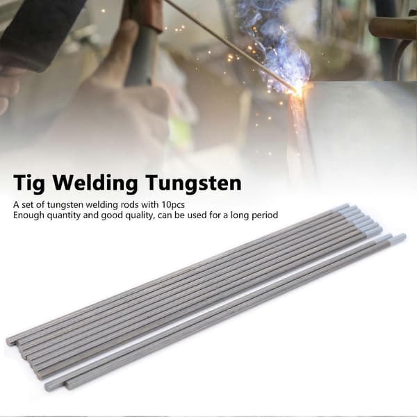 10 stk. Cerium Wolfram Elektroder TIG Sveising Argon Bue Nål Grått Hode WC20 3x175mm